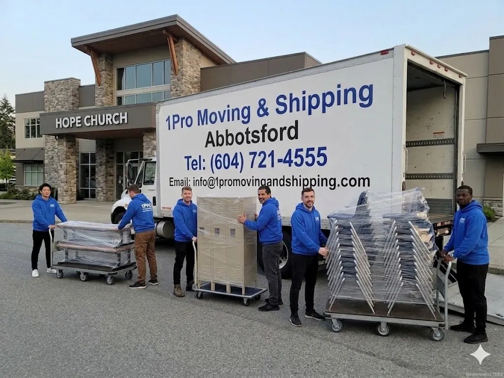 1Pro moving crew on a job in Abbotsford, BC