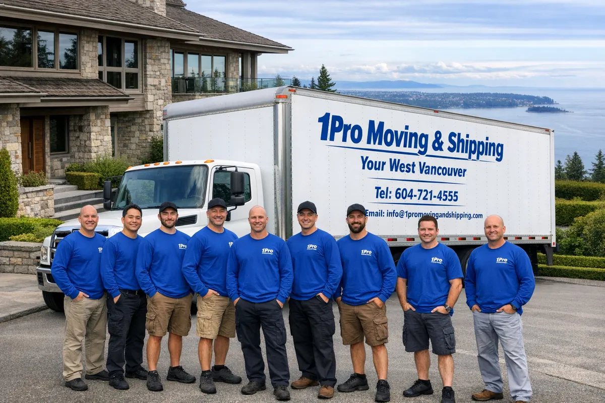 The 1Pro moving crew ready for a senior moving day