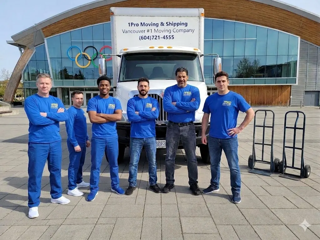1Pro moving crew on a job in Richmond, BC