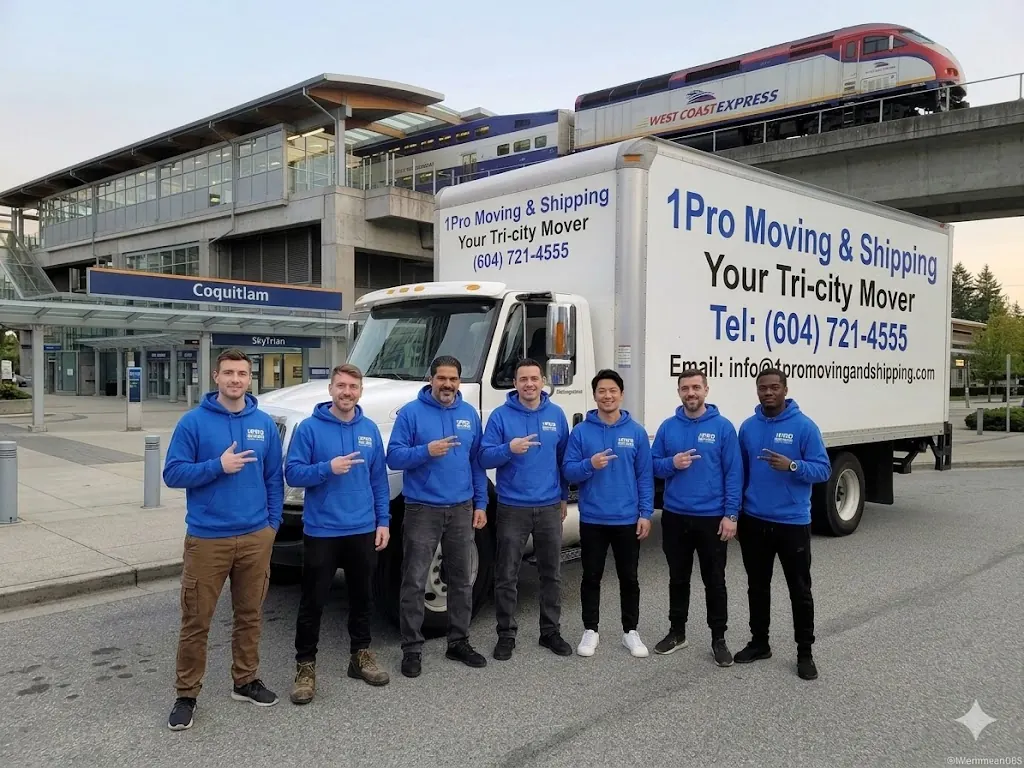 1Pro moving truck on the road between Burnaby and the Tri-Cities