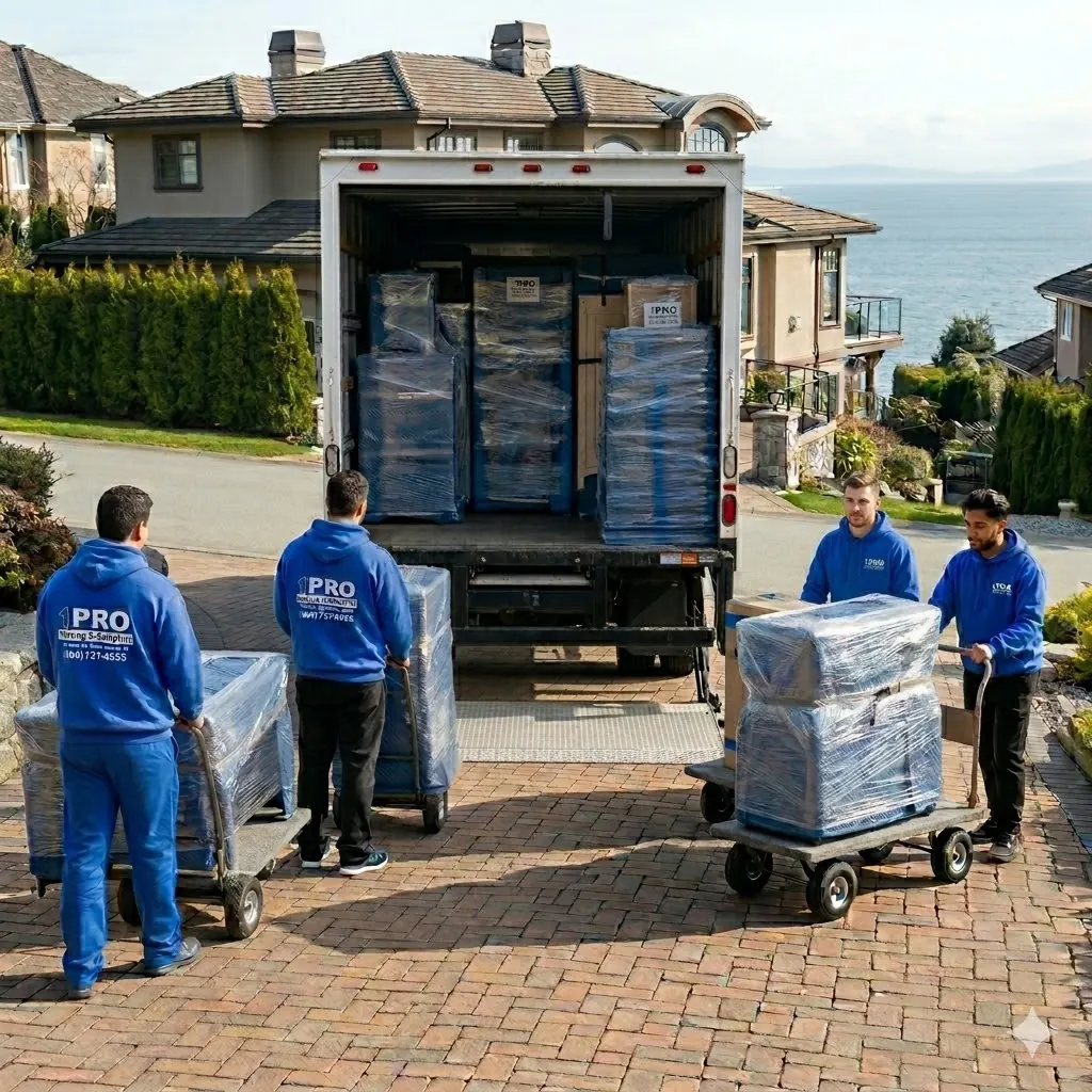 1Pro moving truck on a job in White Rock, BC